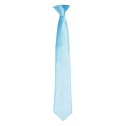 Premier Colours Mens Satin Clip Tie - One size, Turquoise