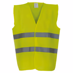 Yoko Mens Hi Vis 2 Bands Vest/Waistcoat - XL, Yellow