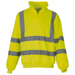 Yoko Mens Hi Vis 1/4 Zip Sweatshirt - S, Yellow