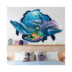 3D Large Dolphin Wall Sticker Bedroom Decal Fridge Mural Art Decor Nemo Water
