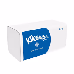 Kleenex 6778 Large Folded Hand Towels, 2 Ply, White, 15 Packs x 124 Sheets