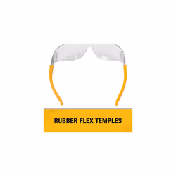 DPG54-1D PROTECTOR Clear High Performance Lightweight Protective Safety Glasses With Wraparound Frame -Yellow/Clear (Packaging may vary)
