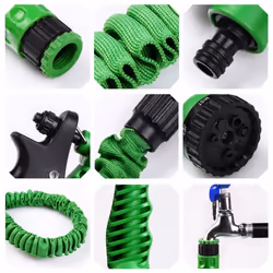 50ft Expandable Hose With Spray Gun | Stretch Garden Hose