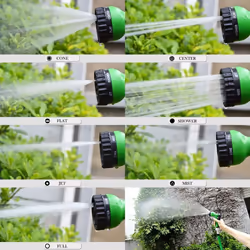 50ft Expandable Hose With Spray Gun | Stretch Garden Hose