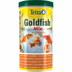 Tetra Pond Goldfish Mix, Complete Fish Food Mix for All Goldfish, 1 Litre