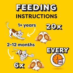 Cat Treats, Tasty Snacks with Tempting Chicken, 8 Pouches of 60 g