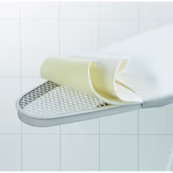 Brabantia Ironing Board Cover with 2 mm Foam - 124 x 45 cm, Wide, Metallised Silver