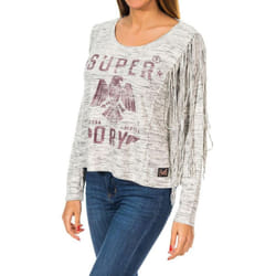 Jersey De Manga Larga Colorado Fringe G60000gn Para Mujer - gray, S