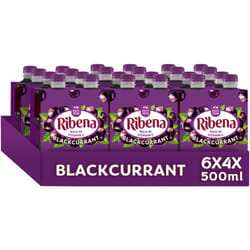 Ribena Blackcurrant Juice Drink Fat-Free Rich in Vitamin C, 24x500ml
