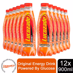 12 Pack of 900ml Lucozade Original Energy Drink Powered By Glucose