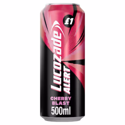 Lucozade Alert Cherry Blast Energy Drink 500ml (Pack of 12)