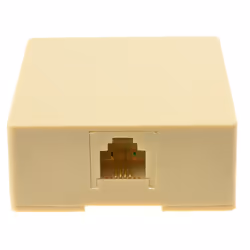 RJ11 4 Wire ADSL Panel Mount Screw Down Terminal Junction Box Beige