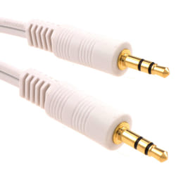 kenable 3.5mm Stereo Jack Plug to 3.5mm Stereo Jack Plug Cable White 10m