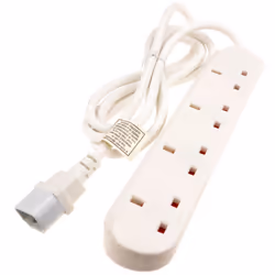 kenable IEC C14 to 4 Way Gang UK Mains Sockets Lead UPS Power Splitter 2m