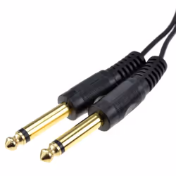 kenable 3.5mm MONO Jack Plug to TWIN 6.35mm MONO Jack Plugs Cable 1m