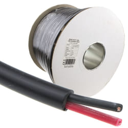 kenable 100V Heavy Duty Twin Core Speaker Cable 2x45x0.18mm 15A Black 100m