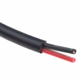 kenable 100V Heavy Duty Twin Core Speaker Cable 2x45x0.18mm 15A Black 100m