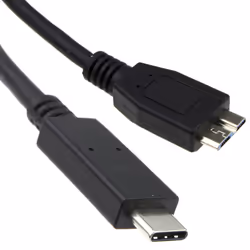 kenable USB Gen2 Type C Male Plug to USB 3.0 Micro B Male Cable Black 1m
