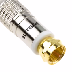 kenable Pure RG6 HD Satellite Cable TV F Type Screw Plug to Plug Gold 2m WHITE
