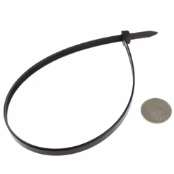 enTie Black Cable Ties 7.2mm x 400mm Nylon 66 UL Approved [100 Pack]