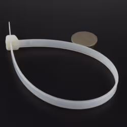 enTie Natural White Cable Ties 7.2mm x 300mm Nylon 66 UL Approved [100 Pack]