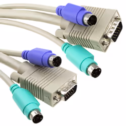 kenable KVM Switch Cable Male To Male SVGA And PS 2 Cable Lead 3m