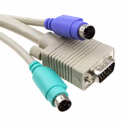 kenable KVM Switch Cable Male To Male SVGA And PS 2 Cable Lead 3m