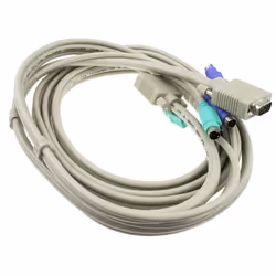 kenable KVM Switch Cable Male To Male SVGA And PS 2 Cable Lead 3m