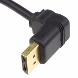 kenable Right Angle DisplayPort v1.2 Plug to Socket Extension Cable 4K 50cm