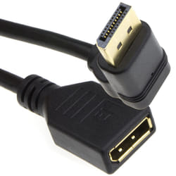 kenable Right Angle DisplayPort v1.2 Plug to Socket Extension Cable 4K 1m