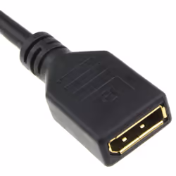 kenable Right Angle DisplayPort v1.2 Plug to Socket Extension Cable 4K 1m
