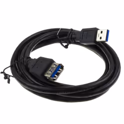 kenable USB 3.0 24AWG High Speed Extension Cable Type A Male to Female BLACK 2m