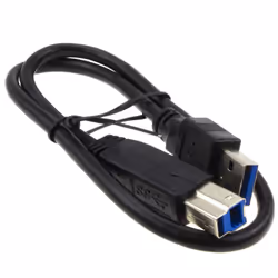 kenable USB 3.0 SuperSpeed Cable Type Plug A to Type B Plug BLACK 0.5m