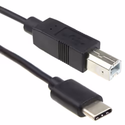 kenable USB 3.1 Type C to B Type Plug Laptop MacBook to Printer Cable Black 1m