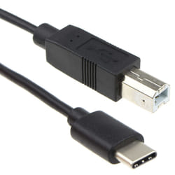 kenable USB 3.1 Type C to B Type Plug Laptop MacBook to Printer Cable Black 2m