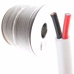 kenable 100V Heavy Duty Twin Core Speaker Cable 2x79x0.18mm 25A White 100m