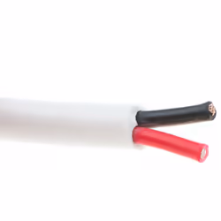 kenable 100V Heavy Duty Twin Core Speaker Cable 2x79x0.18mm 25A White 100m