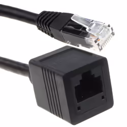 kenable Network CAT6 UTP Ethernet RJ45 Extension Male Female Cable Black 5m