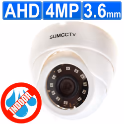 kenable Indoor 4MP Day & Night CCTV HD Security Dome Camera 20m IR White