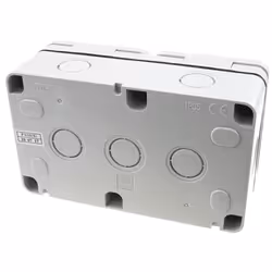 kenable Outdoor IP55 Weatherproof UK Power Supply Socket Outlet 2 Gang with Backbox