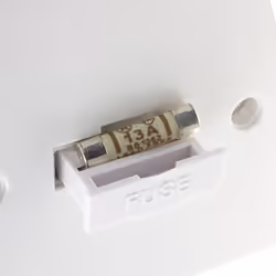 kenable General British 13A Faceplate Unswitched Fused Spur Connection Unit White