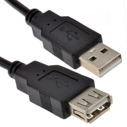 kenable USB 2.0 24AWG High Speed EXTENSION Cable A Plug to Socket BLACK 4m