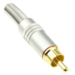 kenable HQ All Metal RCA Phono Plug AV Cable Solder Terminal Gold Contacts RED