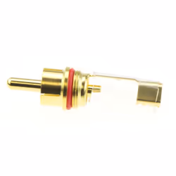 kenable HQ Chrome RCA Phono Plug AV Cable Solder Terminal Gold Contacts BLACK
