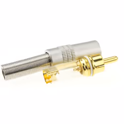 kenable HQ All Metal RCA Phono Plug AV Cable Solder Terminal Gold Contacts WHITE