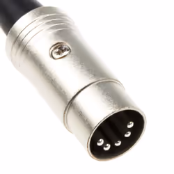 Professional MIDI 5 Pin DIN Cable FULLY WIRED Braided Cable SHIELDED 1m White