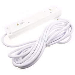 kenable 4 Gang Way UK 13A Trailing Socket Mains Power Extension Lead White with LED  5m