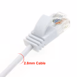 kenable SLIM Cat 6 Full Copper RJ45 Ethernet Network Internet Cable  0.25m White