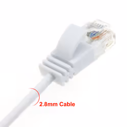 kenable SLIM Cat 6 Full Copper RJ45 Ethernet Network Internet Cable  0.5m White