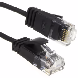kenable SLIM Cat 6 Full Copper RJ45 Ethernet Network Internet Cable 1m Black